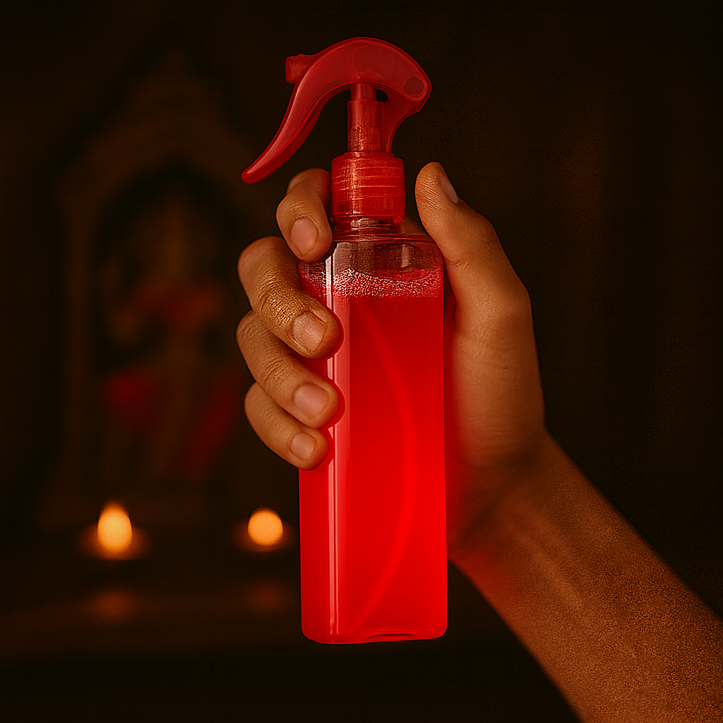 Roselle Puja Air Freshener – Alcohol-Free, Long-Lasting Sacred Mist - Krishna ji - Ganesh ji - Navratri