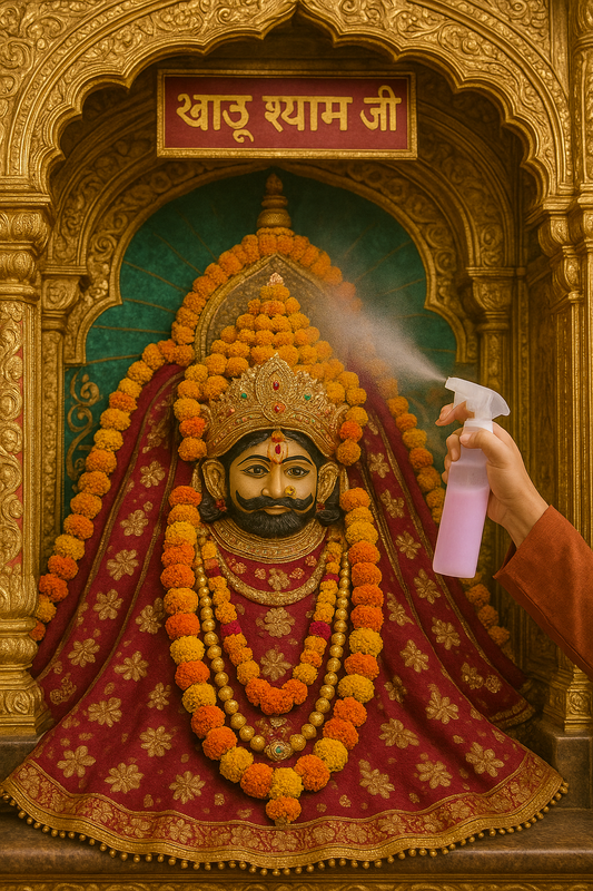 Daisy Tohfa Puja Air Freshener – Alcohol-Free, Long-Lasting Sacred Mist - Krishna ji - Ganesh ji - Navratri