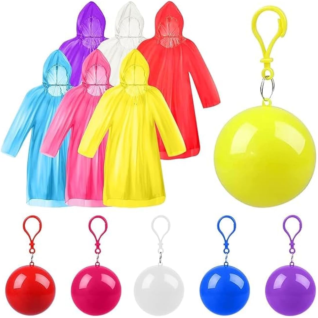 Portable Ball Raincoat with Keychain Case