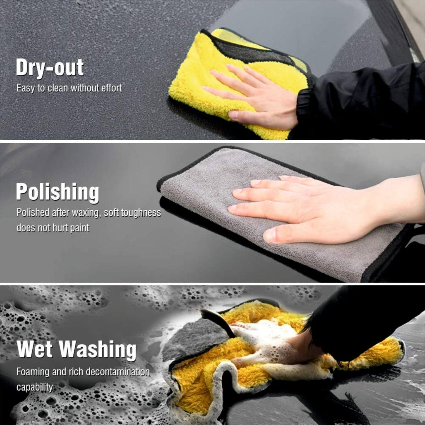 UltraSoft Microfiber Car Cleaning Cloth-Assorted Colours