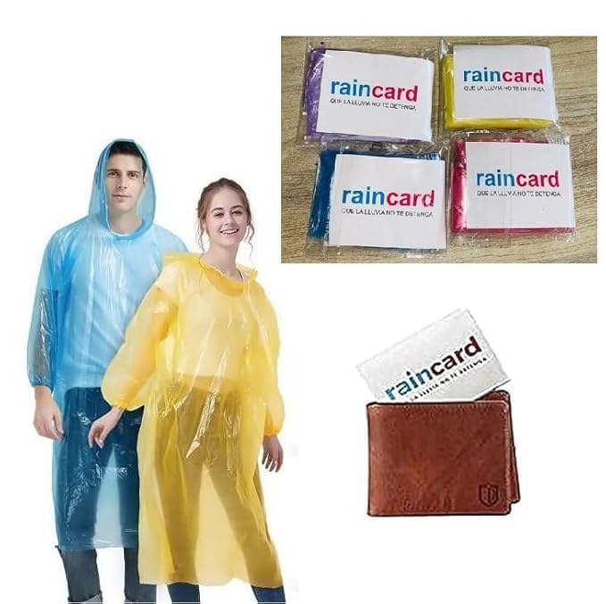 SassyRaincoat – Pocket Size Disposable Raincoat for Men & Women | Free Size | Assorted Colours