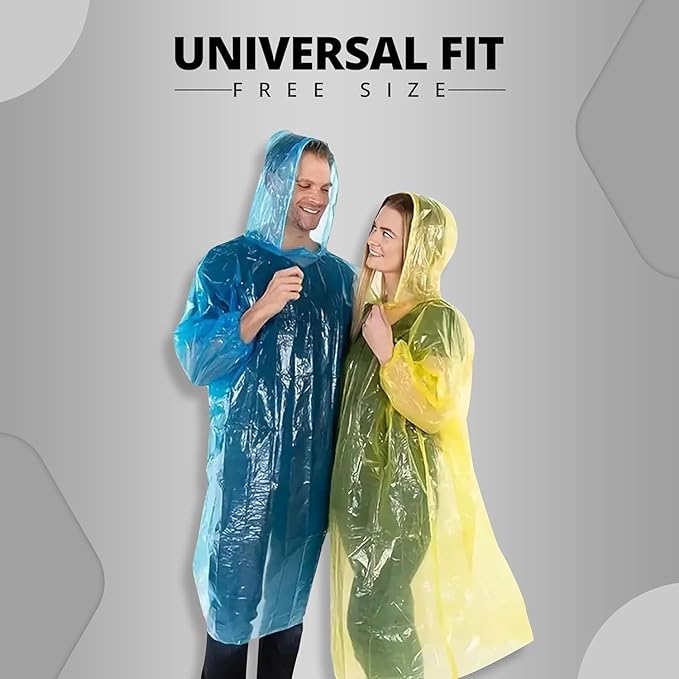 SassyRaincoat – Pocket Size Disposable Raincoat for Men & Women | Free Size | Assorted Colours