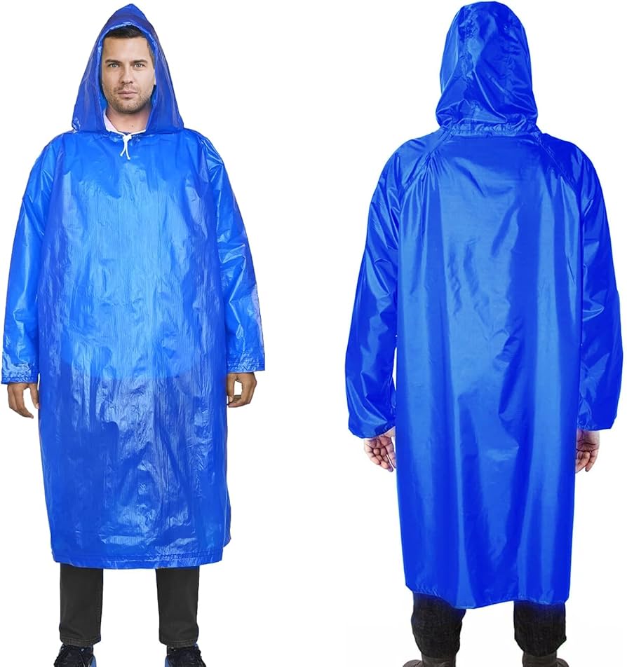 RainPouch – Waterproof Hooded Rain Poncho with Storage Pouch | Free Size | Assorted Multicolour