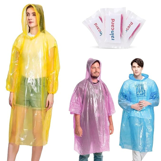 SassyRaincoat – Pocket Size Disposable Raincoat for Men & Women | Free Size | Assorted Colours