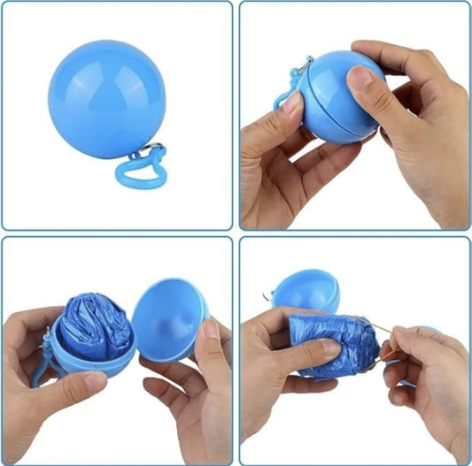 Portable Ball Raincoat with Keychain Case