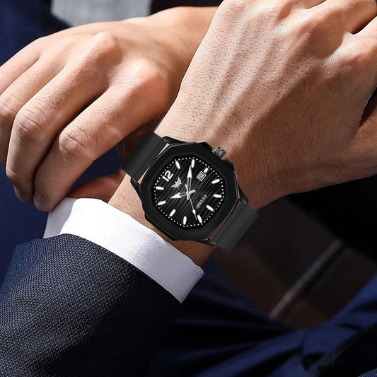 Black Dial Analog Watch