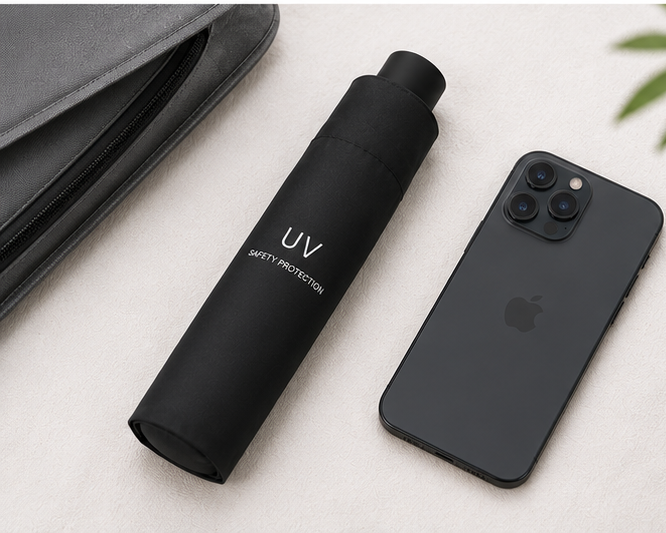 AllWeather UV Compact Umbrella – Lightweight Folding Travel Umbrella with UV Protection, Water-Repellent Canopy, Wind-Resistant Frame, and Portable Design for Everyday Use. Perfect for travel, commuting, and protection from sun and rain.