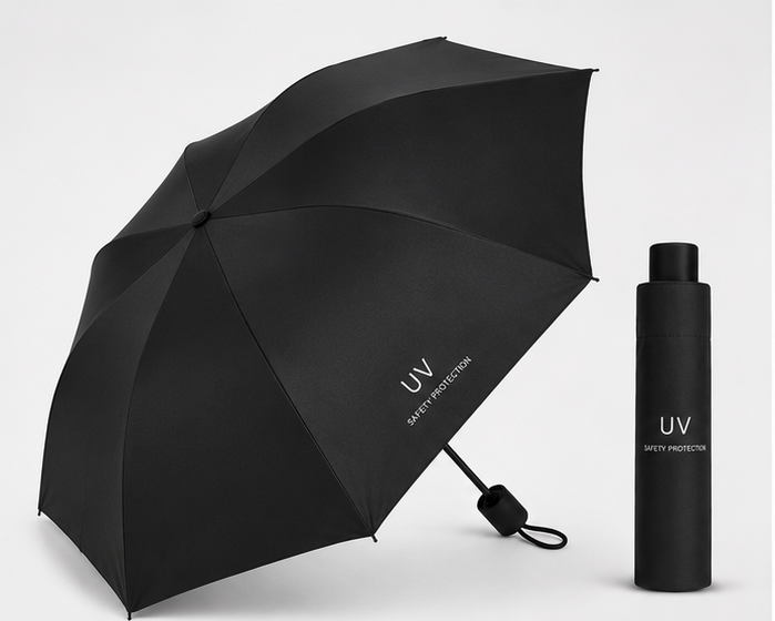 AllWeather UV Compact Umbrella – Lightweight Folding Travel Umbrella with UV Protection, Water-Repellent Canopy, Wind-Resistant Frame, and Portable Design for Everyday Use. Perfect for travel, commuting, and protection from sun and rain.