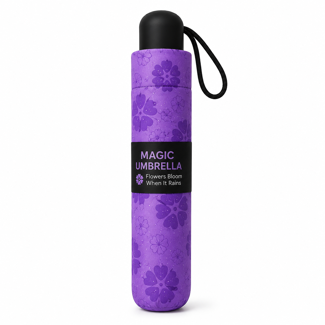 RainBloom Magic Umbrella is a unique color-changing umbrella that reveals beautiful floral patterns when it rains. Lightweight, compact, and stylish, it's the perfect blend of weather protection and magical design.