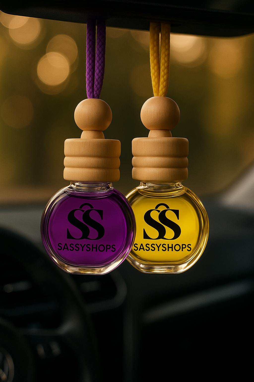 The Rush Duo Combo (Pack of 2) | VelvetRush & LemonRush | Car Perfume Reed Diffuser | Car Fragrance