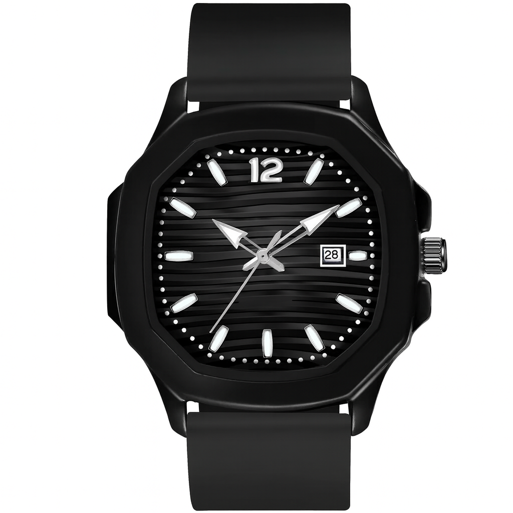 Black Dial Analog Watch