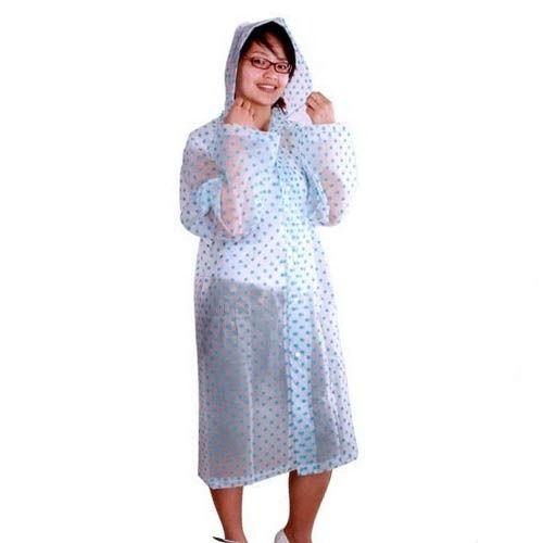 Stylish Waterproof Polka Print Raincoat for Women