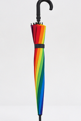 Rainbow Bliss Umbrella features a beautiful multi-color rainbow canopy that combines style, durability, and weather protection. Perfect for adding color to rainy days, outdoor events, travel, and everyday use.