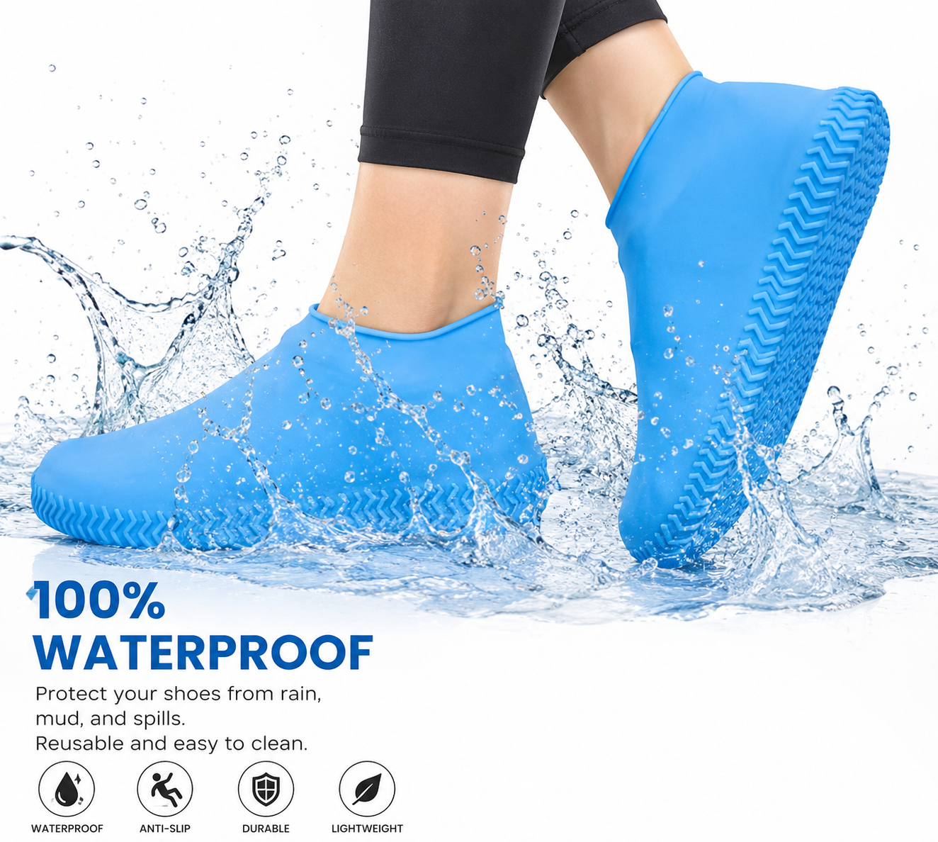 Silicone Waterproof Shoe Cover (Assorted Colours)