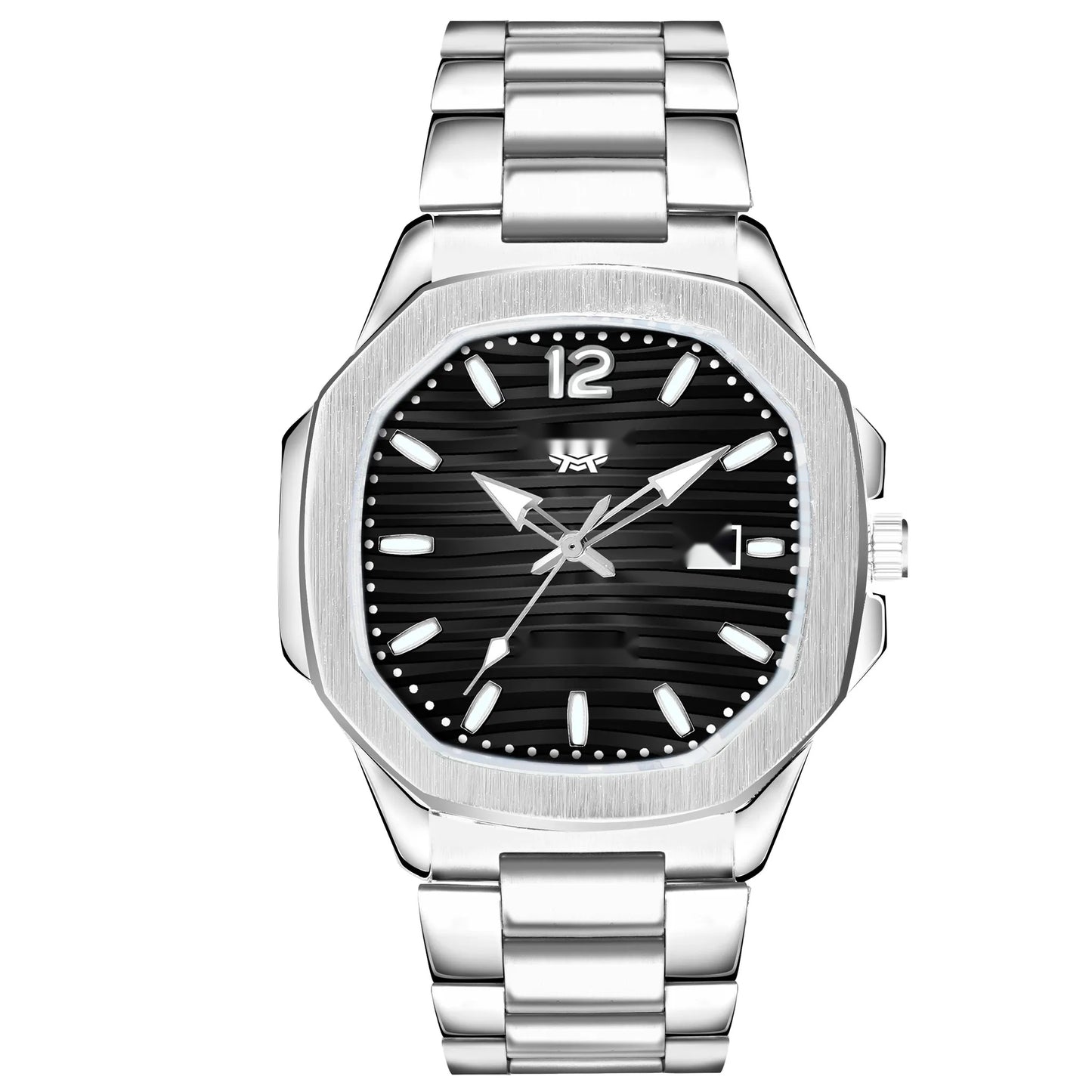 Stainless Steel Luxury Analog Watch – Black Dial